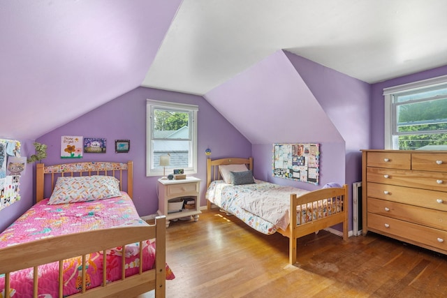 46 E Diane Dr, Keene, NH 03431 - bedroom featuring wood finished floors and vaulted ceiling