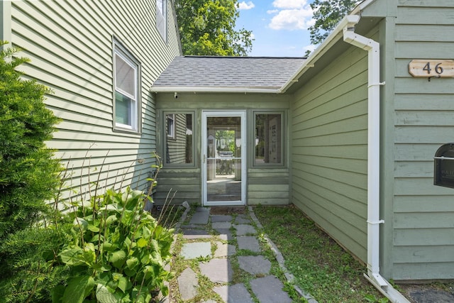 46 E Diane Dr, Keene, NH 03431 - property entrance featuring a shingled roof