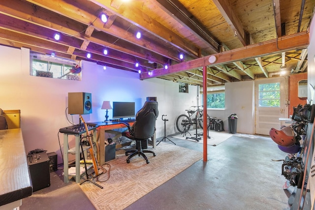 46 E Diane Dr, Keene, NH 03431 - office area with concrete floors