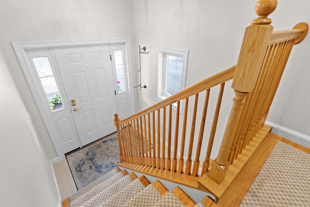 243 Drakeside Rd Unit 7, Hampton, NH 03842 - entrance foyer with stairway and wood finished floors