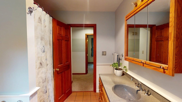 114 Snow Pond Rd, Concord, NH 03301 - bathroom with vanity and tile patterned floors