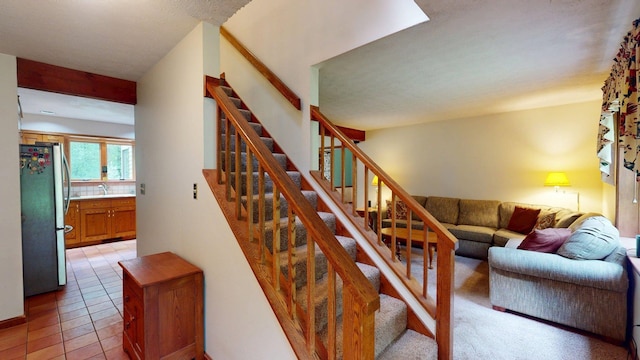 114 Snow Pond Rd, Concord, NH 03301 - stairway featuring tile patterned flooring