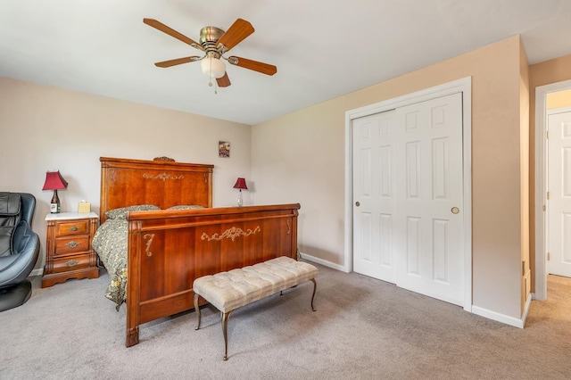 44A Windham Rd, Hudson, NH 03051 - carpeted bedroom featuring ceiling fan and a closet
