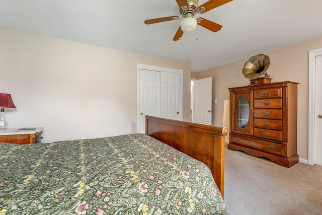 44A Windham Rd, Hudson, NH 03051 - carpeted bedroom with a closet and a ceiling fan