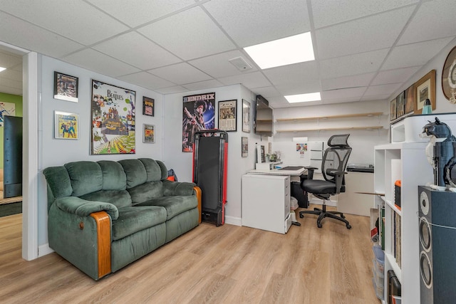 44A Windham Rd, Hudson, NH 03051 - office space featuring a paneled ceiling and light wood-style floors