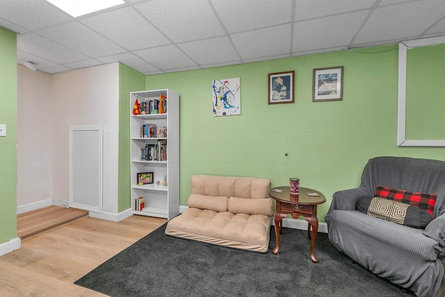 44A Windham Rd, Hudson, NH 03051 - sitting room with a drop ceiling and wood finished floors