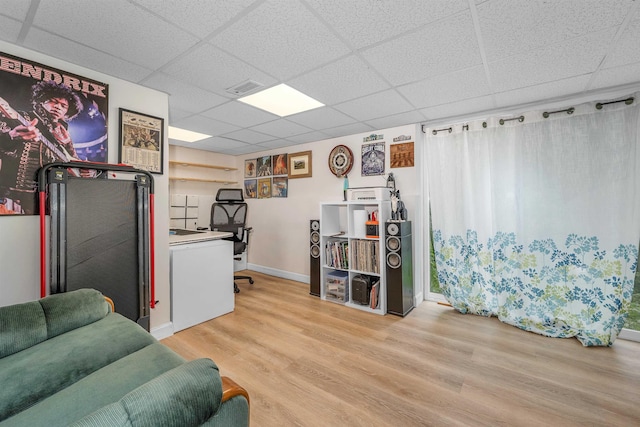 44A Windham Rd, Hudson, NH 03051 - home office featuring a paneled ceiling and wood finished floors