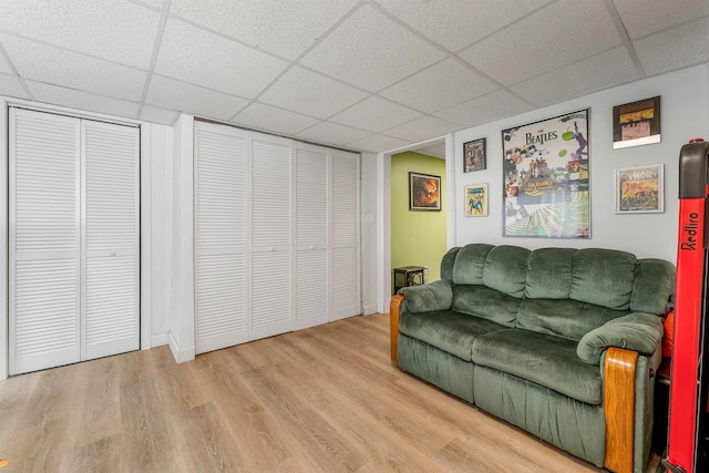 44A Windham Rd, Hudson, NH 03051 - living room with a paneled ceiling and wood finished floors