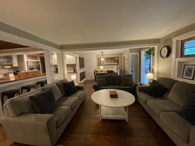 33 Newbury Heights Rd, Newbury, NH 03255 - living area featuring dark wood-style floors