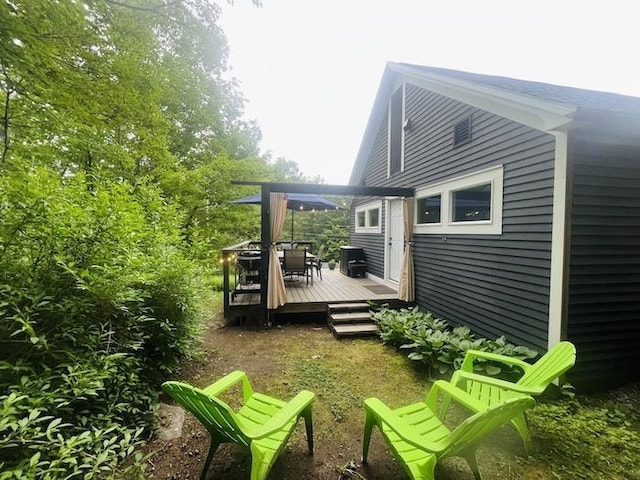 33 Newbury Heights Rd, Newbury, NH 03255 - back of house featuring a wooden deck