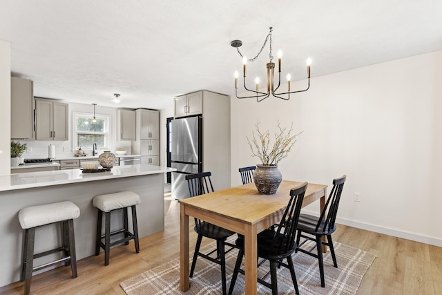 15 Wildflower Dr, Concord, NH 03303 - dining space with a chandelier and light wood-style flooring