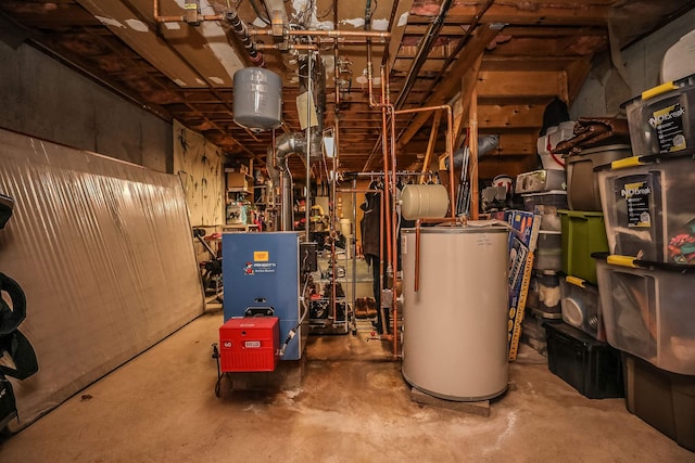 19 Shelburne Rd Unit 19, Merrimack, NH 03054 - utility room featuring gas water heater and a heating unit