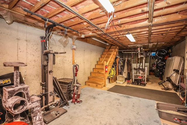 19 Shelburne Rd Unit 19, Merrimack, NH 03054 - unfinished basement featuring stairs