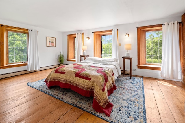 526 River Rd, Lyme, NH 03768 - bedroom with hardwood / wood-style flooring and a baseboard radiator