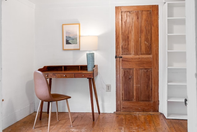 526 River Rd, Lyme, NH 03768 - home office with hardwood / wood-style flooring