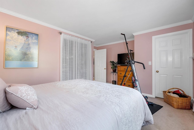 55 Trask Side Rd, Alton, NH 03810 - bedroom featuring crown molding and carpet floors