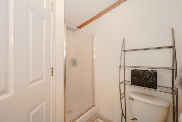 44 Hoit Mill Rd, Weare, NH 03281 - bathroom featuring toilet and a shower stall