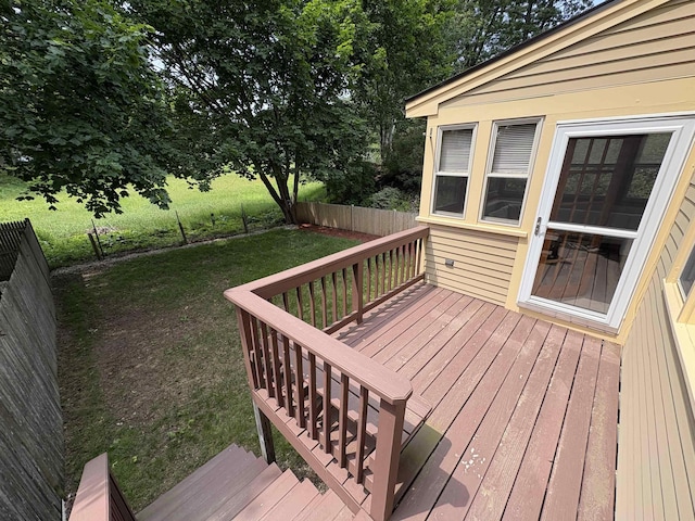 71 Esker Rd Unit B, Hampton, NH 03842 - wooden deck featuring a fenced backyard and stairs