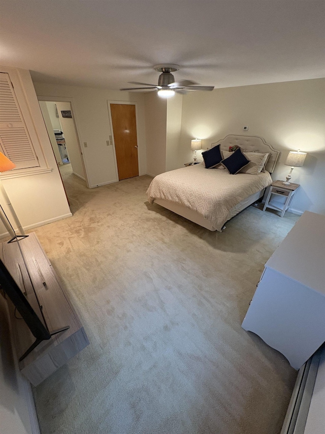 71 Esker Rd Unit B, Hampton, NH 03842 - bedroom featuring light carpet and ceiling fan