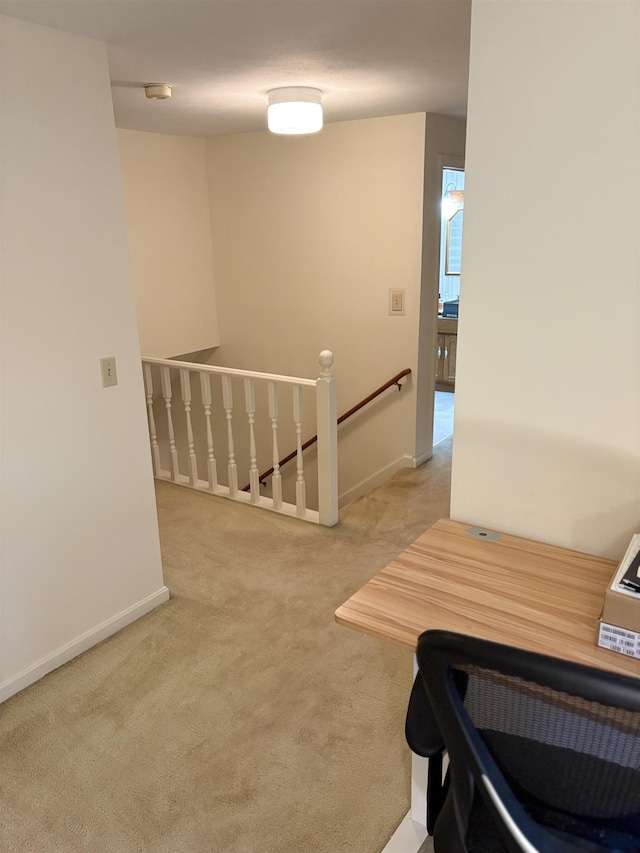 71 Esker Rd Unit B, Hampton, NH 03842 - hallway with an upstairs landing and carpet flooring