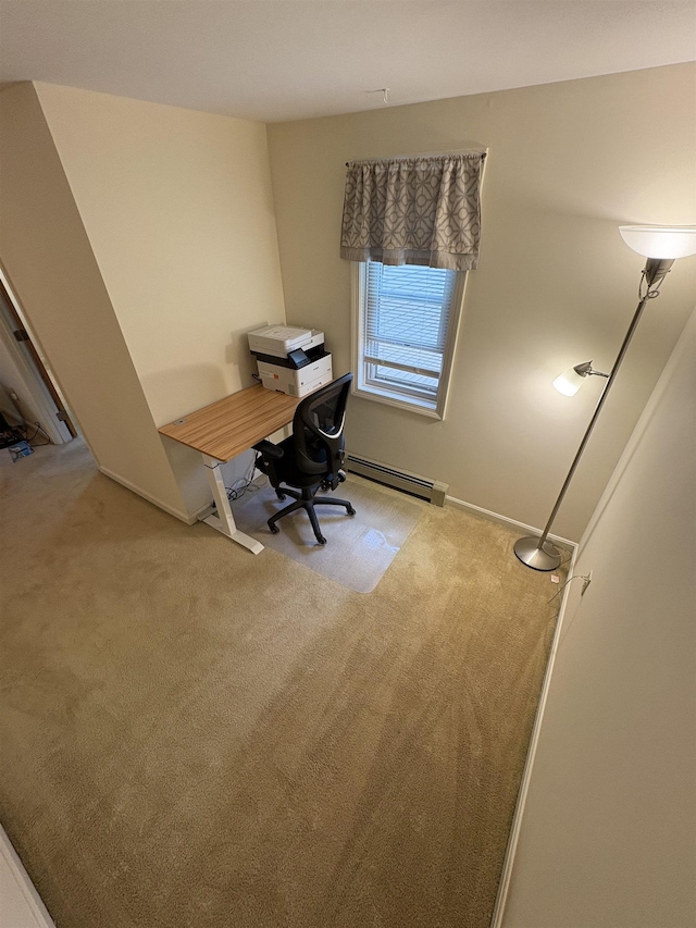 71 Esker Rd Unit B, Hampton, NH 03842 - unfurnished office with a baseboard heating unit and carpet floors