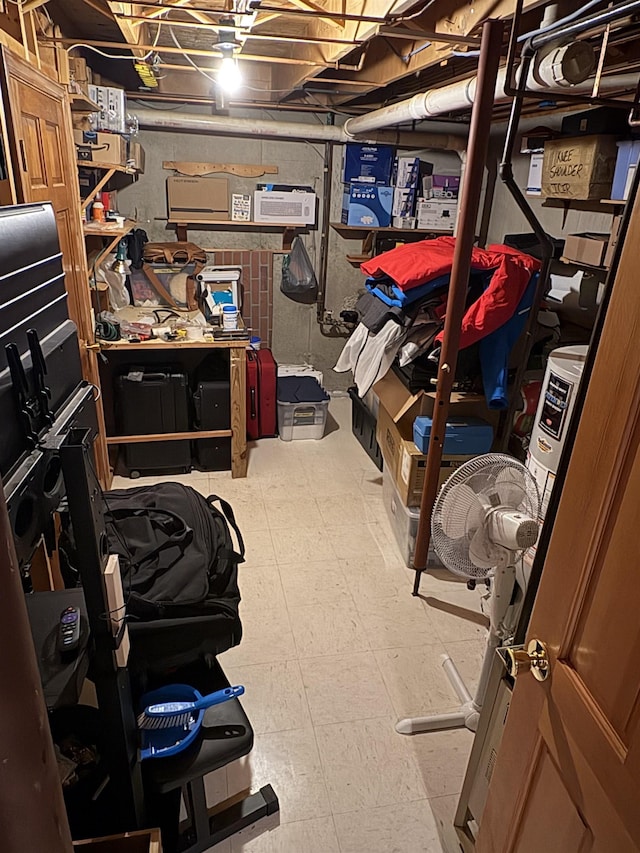 71 Esker Rd Unit B, Hampton, NH 03842 - unfinished basement with tile patterned floors