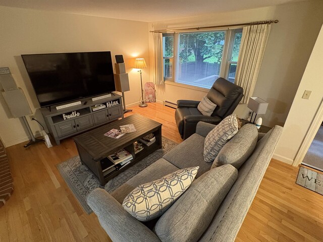 71 Esker Rd Unit B, Hampton, NH 03842 - living room with wood finished floors and baseboard heating