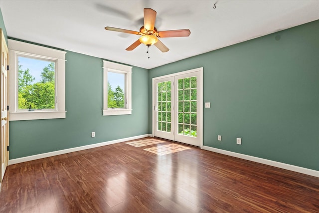 592 Old Bristol Rd, New Hampton, NH 03256 - unfurnished room featuring healthy amount of natural light, a ceiling fan, and wood finished floors