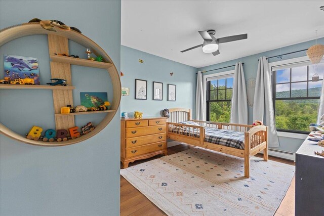 27 Hidden View Rd, Underhill, VT 05489 - bedroom featuring wood finished floors and ceiling fan