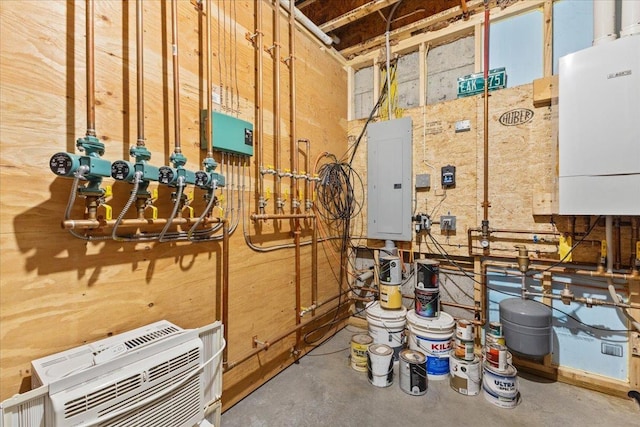 27 Hidden View Rd, Underhill, VT 05489 - utility room featuring electric panel and water heater