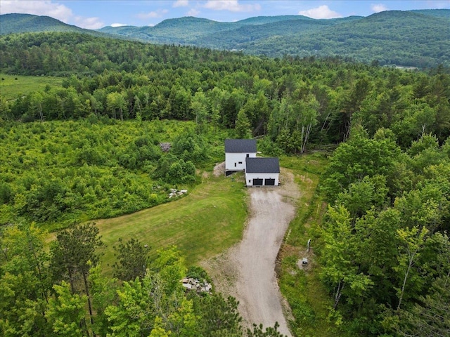 27 Hidden View Rd, Underhill, VT 05489 - view from above of property featuring a heavily wooded area and mountains