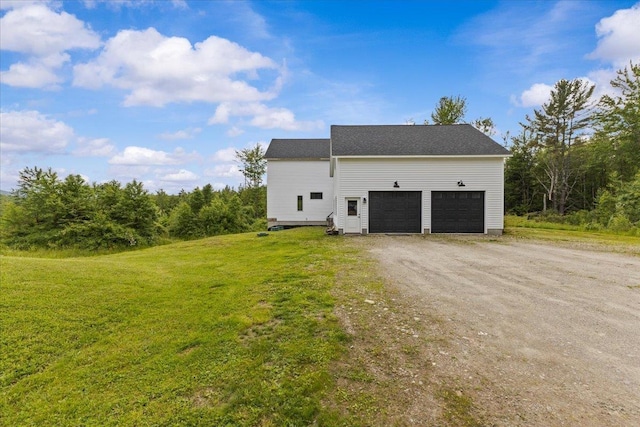 27 Hidden View Rd, Underhill, VT 05489 - view of property exterior with driveway, a garage, and a yard