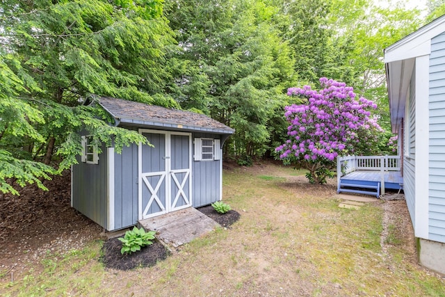 11 Penny Ln, Laconia, NH 03246 - view of yard featuring a storage unit