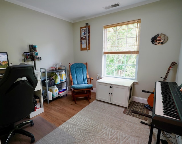 89 Eastern Ave Unit 306, Manchester, NH 03104 - office area with light wood finished floors and crown molding