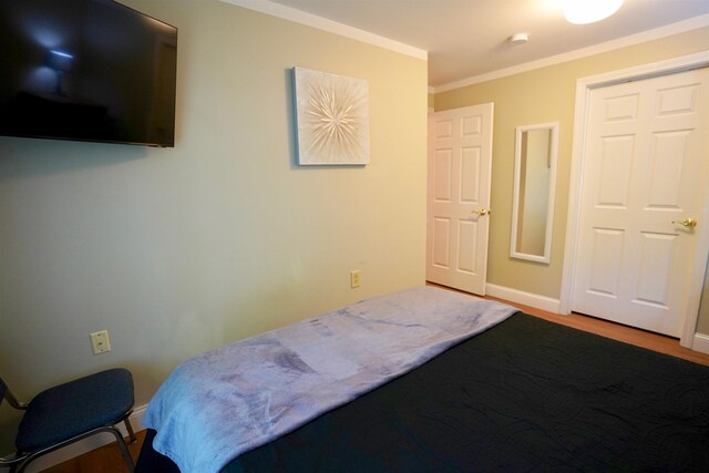 89 Eastern Ave Unit 306, Manchester, NH 03104 - bedroom with ornamental molding and wood finished floors