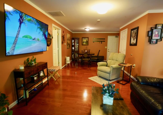 89 Eastern Ave Unit 306, Manchester, NH 03104 - living area featuring wood finished floors and crown molding