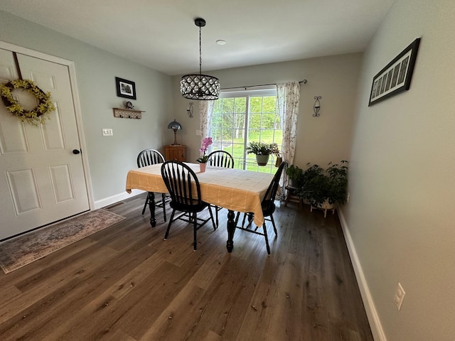 326 Dublin Rd, Jaffrey, NH 03452 - dining room with dark wood finished floors and baseboards