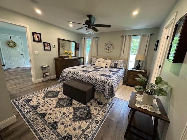 326 Dublin Rd, Jaffrey, NH 03452 - bedroom with multiple windows, wood finished floors, and recessed lighting