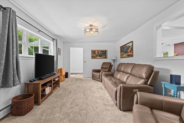 33 Winterlane Cir, Essex, VT 05452 - living room with a baseboard heating unit and carpet