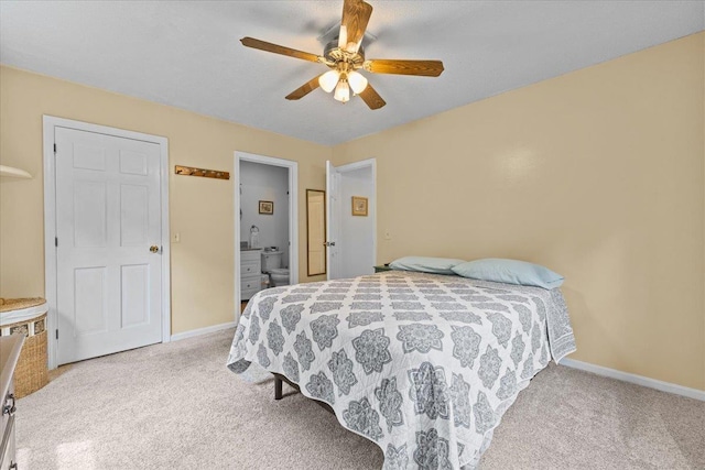 33 Winterlane Cir, Essex, VT 05452 - bedroom with carpet flooring, ceiling fan, and connected bathroom