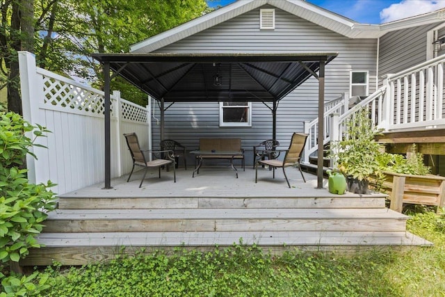 33 Winterlane Cir, Essex, VT 05452 - deck with a gazebo and an outdoor living space