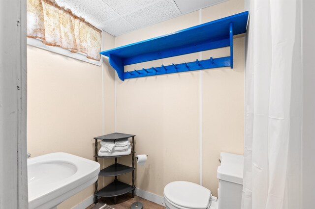 35 Alpstrausse Rd, Bartlett, NH 03845 - bathroom with a drop ceiling and curtained shower