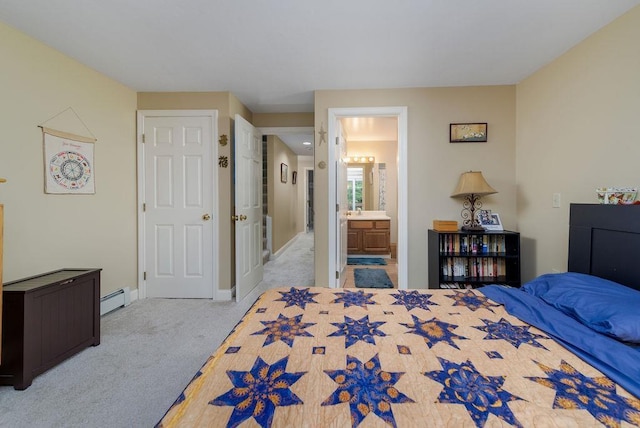 36 Circle Dr # 3, Ashland, NH 03217 - carpeted bedroom featuring baseboard heating and ensuite bathroom
