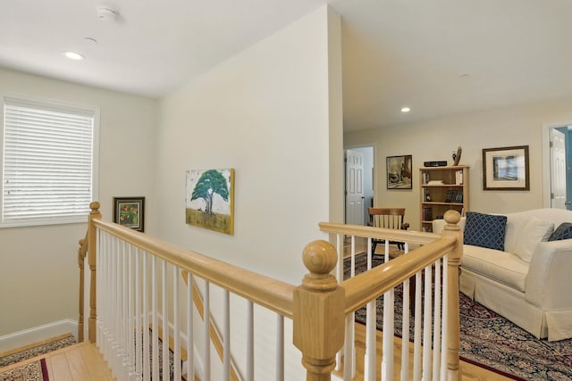 9 Blake Rd, Salem, NH 03079 - hall featuring an upstairs landing and recessed lighting