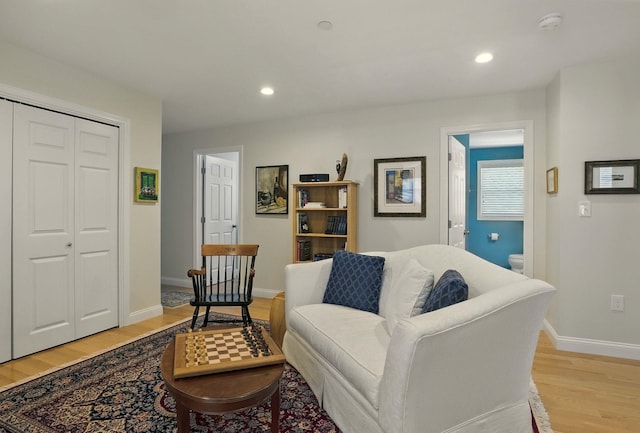 9 Blake Rd, Salem, NH 03079 - living room featuring light wood-style floors and recessed lighting
