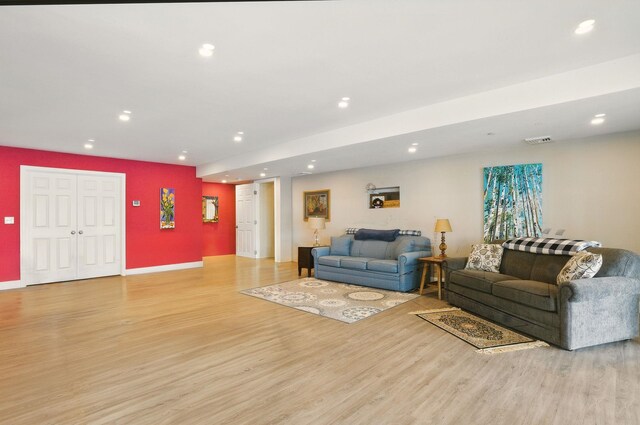 9 Blake Rd, Salem, NH 03079 - living area featuring recessed lighting and light wood finished floors