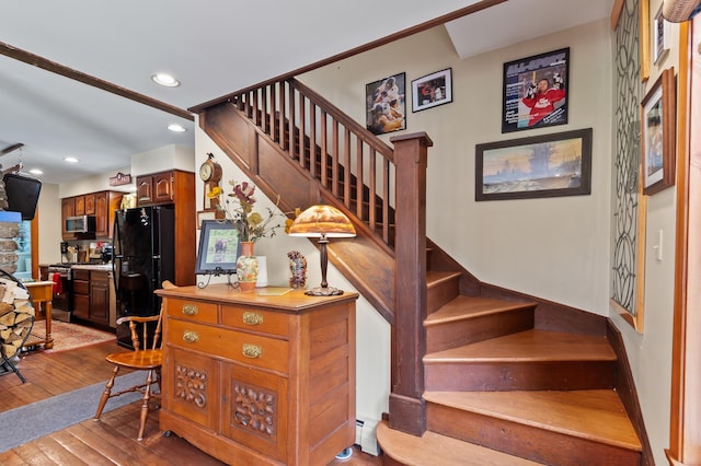 48 Merriman Forest Rd, Bartlett, NH 03812 - stairway with wood-type flooring and recessed lighting