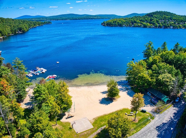 14 W Court Rd, Sunapee, NH 03782 - drone / aerial view of a water and mountain view