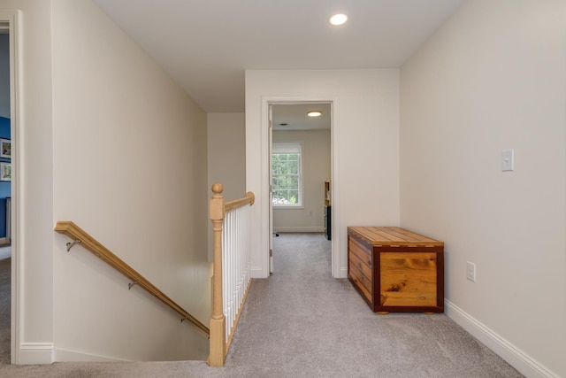 5 Turnpike St, Pembroke, NH 03275 - hallway with an upstairs landing, carpet floors, and recessed lighting