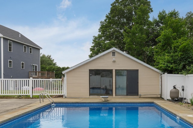 5 Turnpike St, Pembroke, NH 03275 - view of swimming pool featuring an outbuilding and a diving board